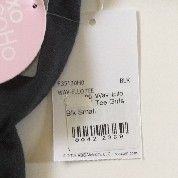 🐇 VOLCOM Aloha pineapple tee, size S (7/8), black - Picture 4 of 7